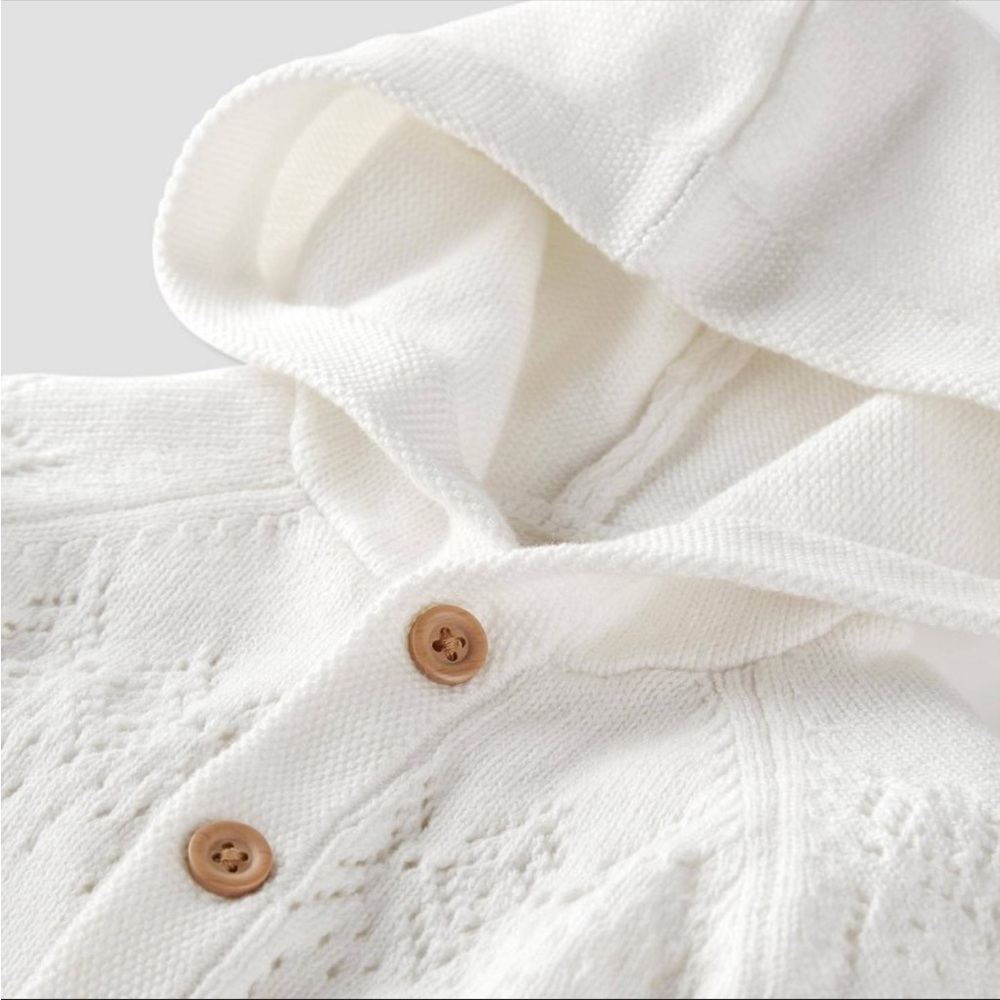Little Planet by Carters Organic Baby Hooded Sweater Jumpsuit (9M) - Picture 2 of 7